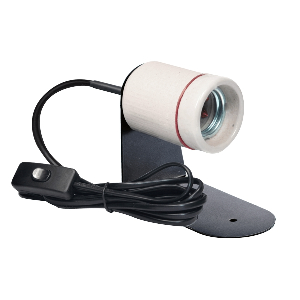 Arcadia Ceramic Lamp Holder & Bracket - Lampenhalterung L-Form Keramikfassung E27